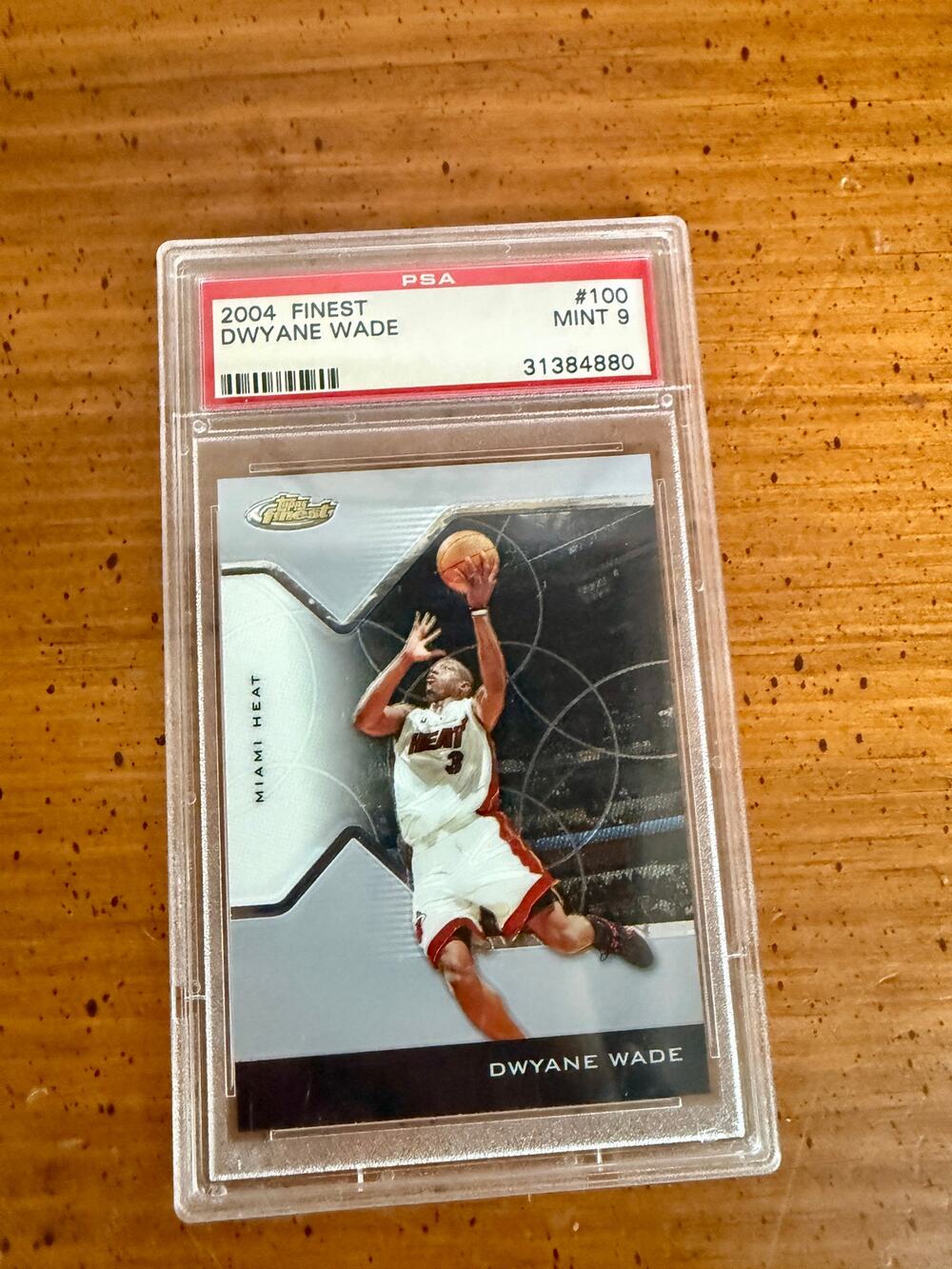 2004-05 Topps Finest Dwyane Wade #100 PSA 9 MINT Miami Heat HOF Basketball
